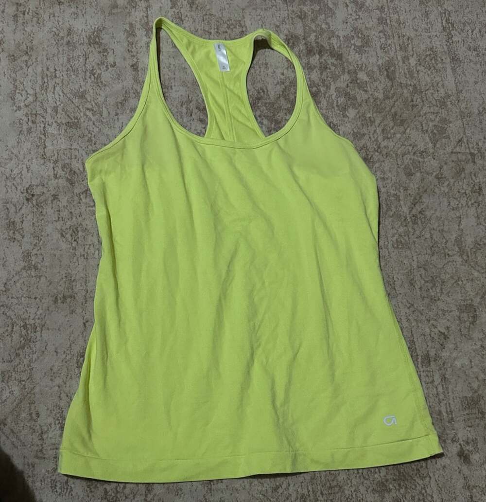GapFit Racerback Tank Top Size M Lime Green Workout Athletic